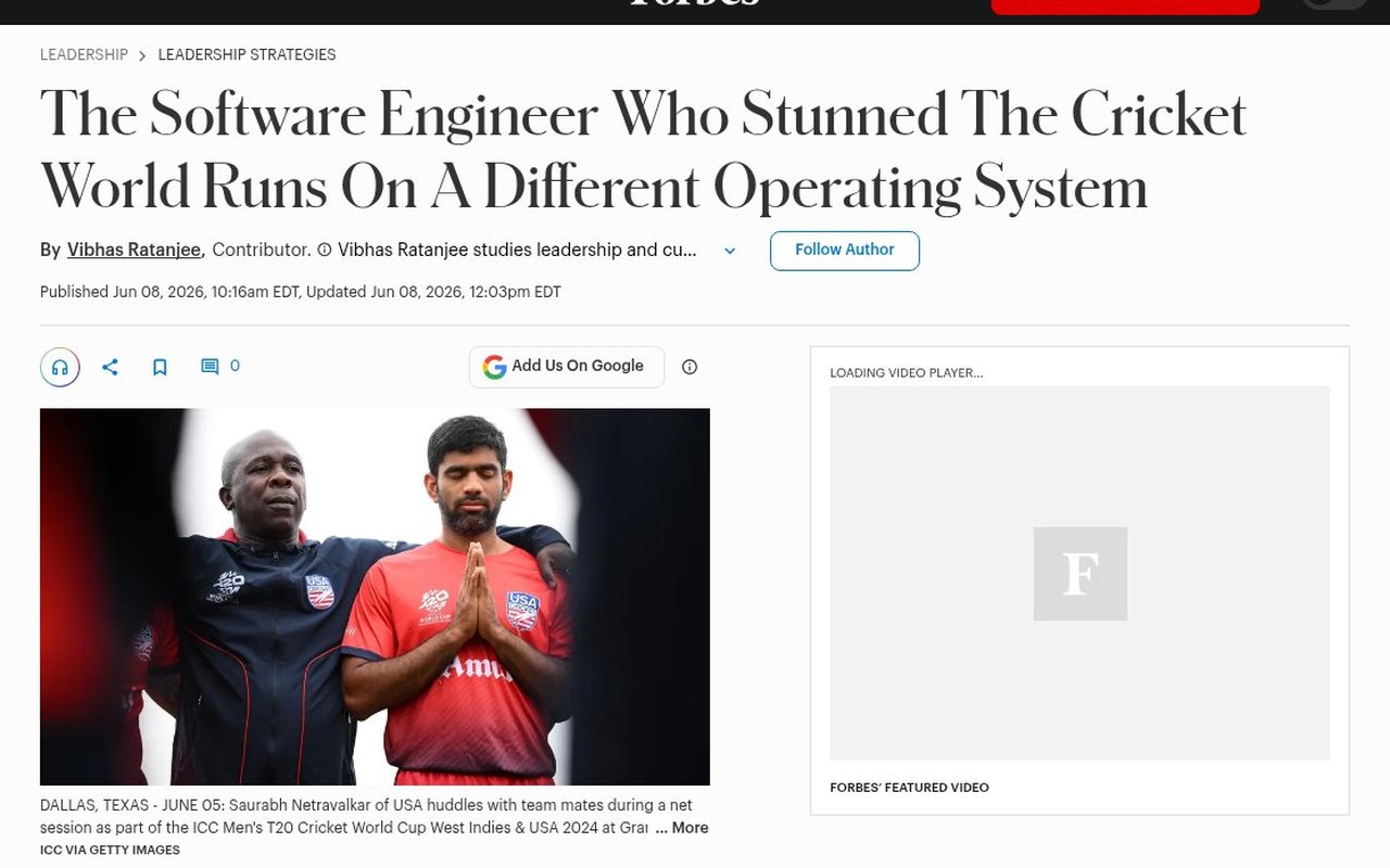 Forbes coverage of Saurabh Netravalkar and The Long Game